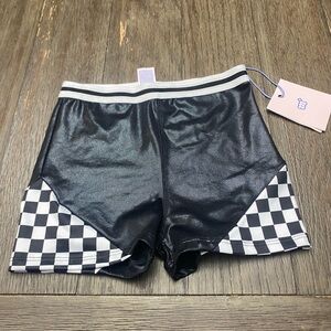 More Than Magic Girls XS 6/6X Shorts Black/White Checkers Gymnastics Dance
NWT